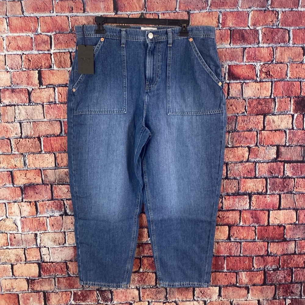 ASOS Only & Sons tapered fit carpenter jeans in mid wash